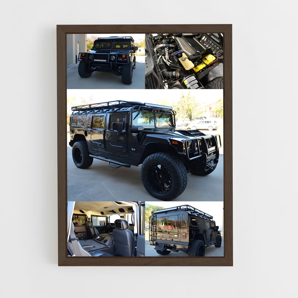 ap-hummer h1-3 cadre Bois foncé