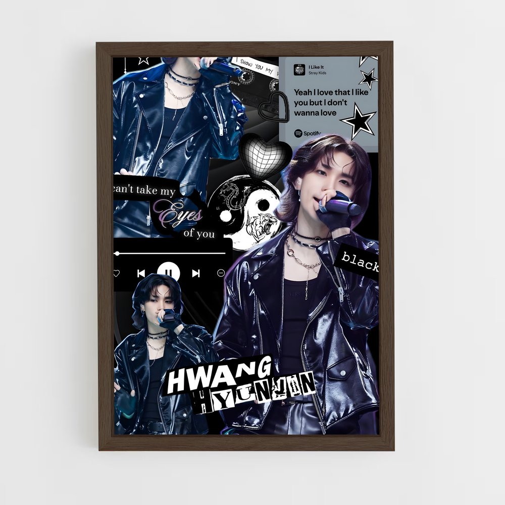 ap-hyunjin-4 cadre Bois foncé