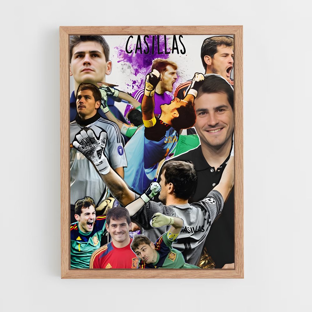 ap-iker casillas-3 cadre Bois clair