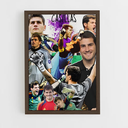 ap-iker casillas-3 cadre Bois foncé