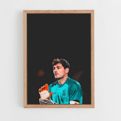 ap-iker casillas-9 cadre Bois clair