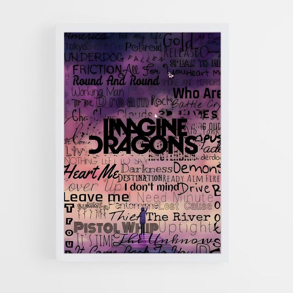 ap-imagine dragons-9 cadre Blanc