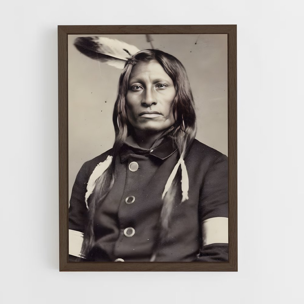 ap-indian chief-10 cadre Bois foncé