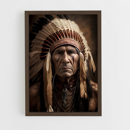ap-indian chief-11 cadre Bois foncé