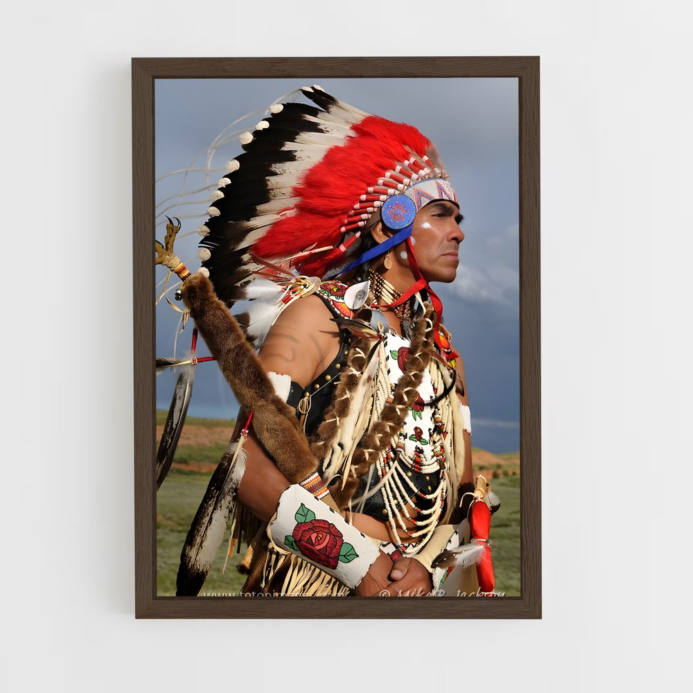 ap-indian chief-3 cadre Bois foncé