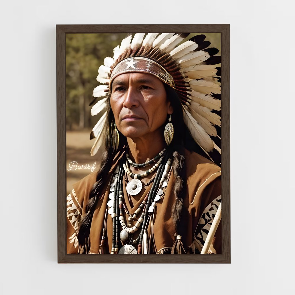 ap-indian chief-4 cadre Bois foncé