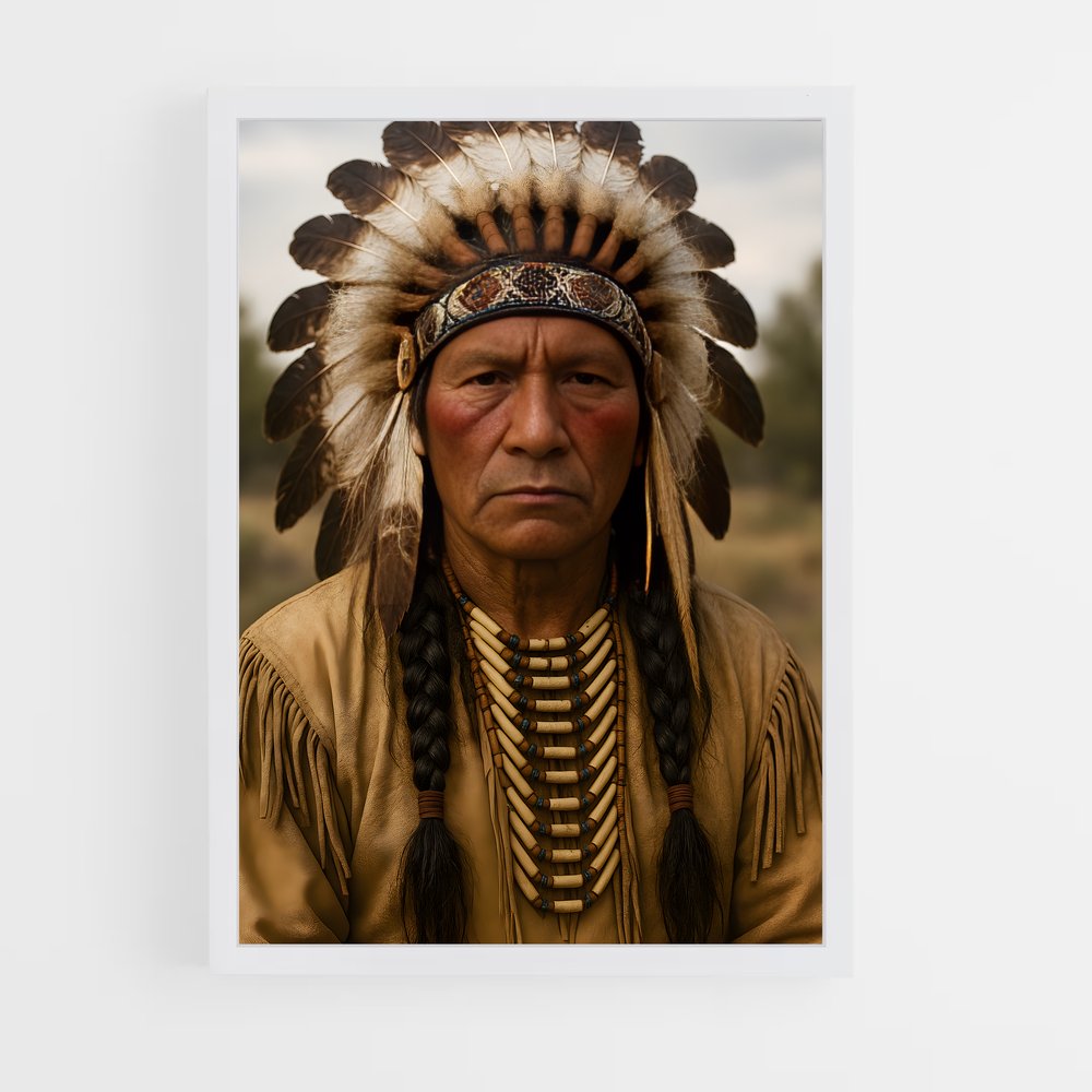 ap-indian chief-5 cadre Blanc