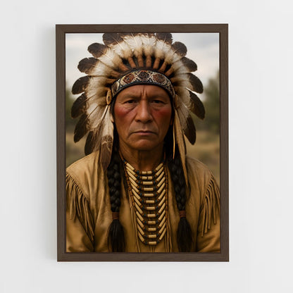 ap-indian chief-5 cadre Bois foncé