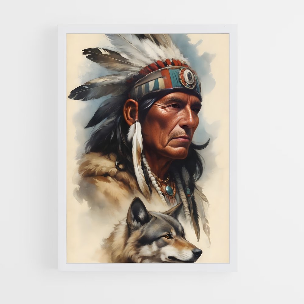 ap-indian chief-8 cadre Blanc