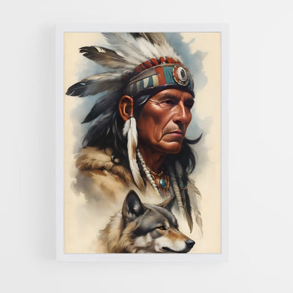 ap-indian chief-8 cadre Blanc