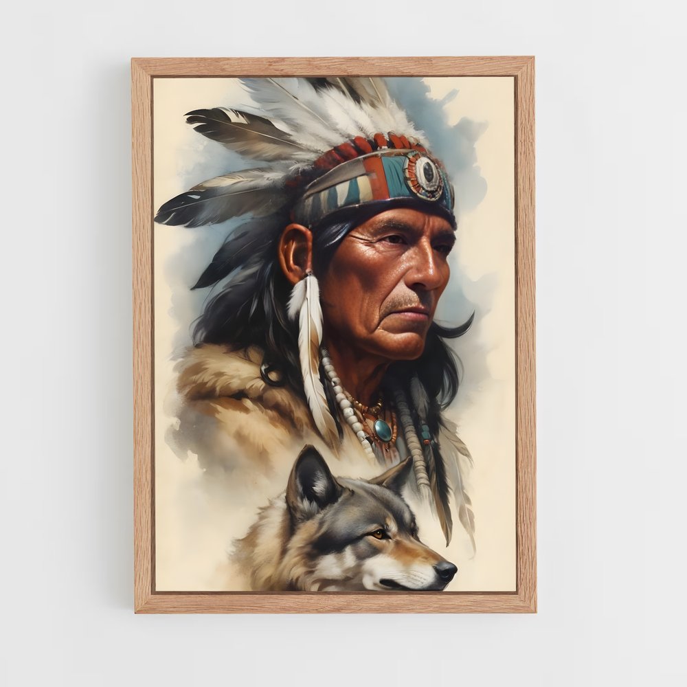 ap-indian chief-8 cadre Bois clair