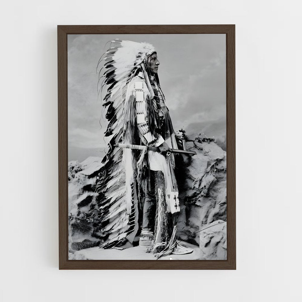 ap-indian chief-9 cadre Bois foncé