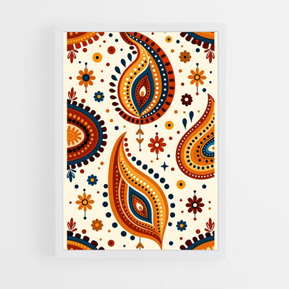 ap-indian patterns-5 cadre Blanc