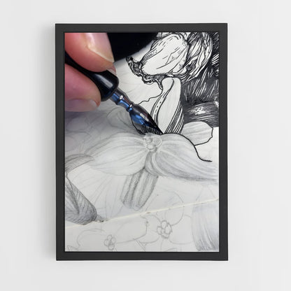 ap-ink drawing-1 cadre Noir
