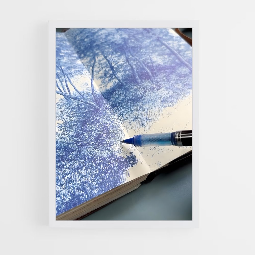 ap-ink drawing-4 cadre Blanc