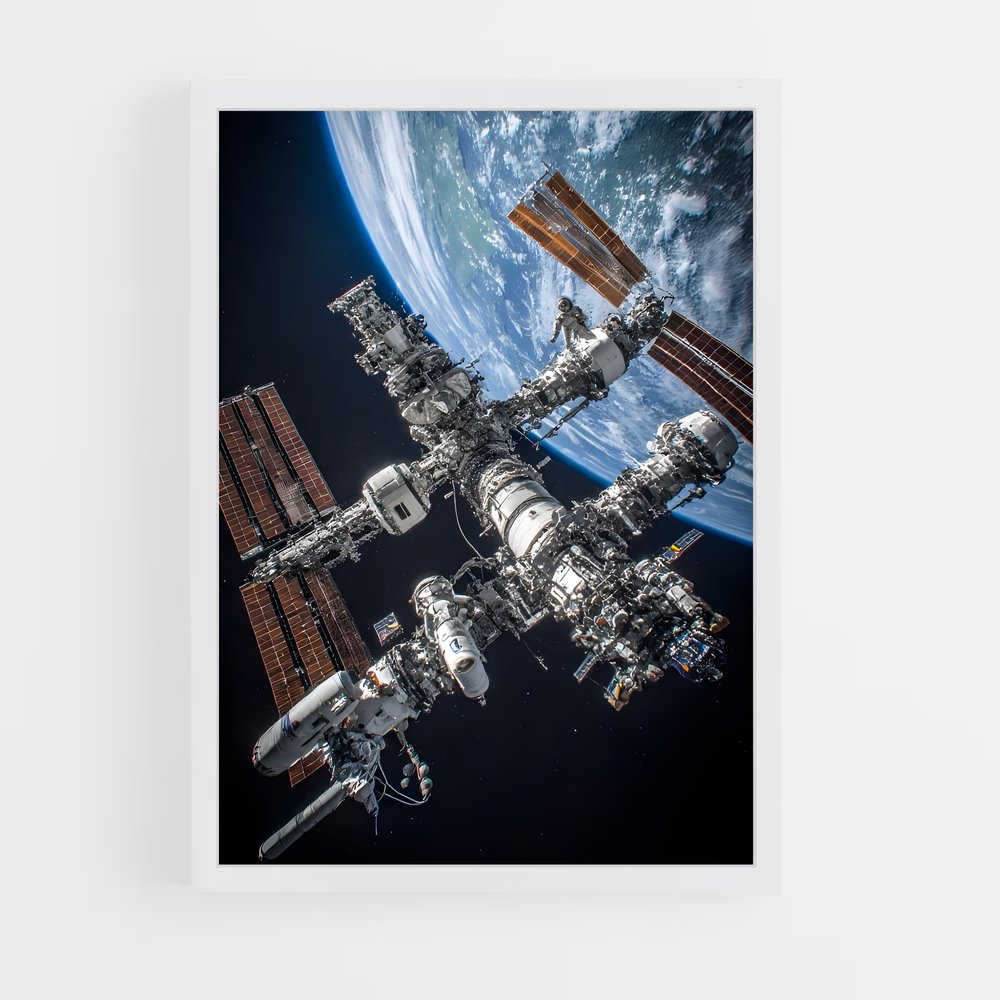 ap-international space station iss-1 cadre Blanc