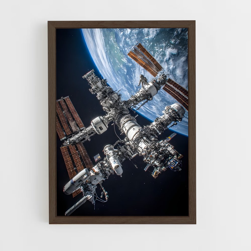 ap-international space station iss-1 cadre Bois foncé