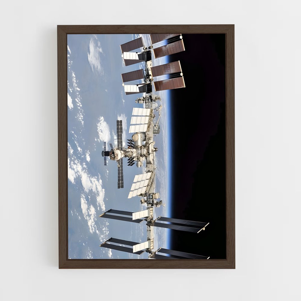 ap-international space station iss-4 cadre Bois foncé