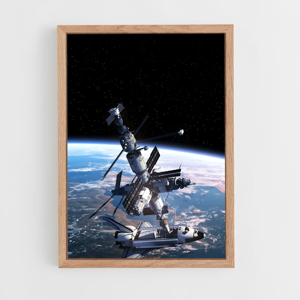 ap-international space station iss-5 cadre Bois clair