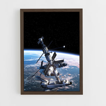 ap-international space station iss-5 cadre Bois foncé