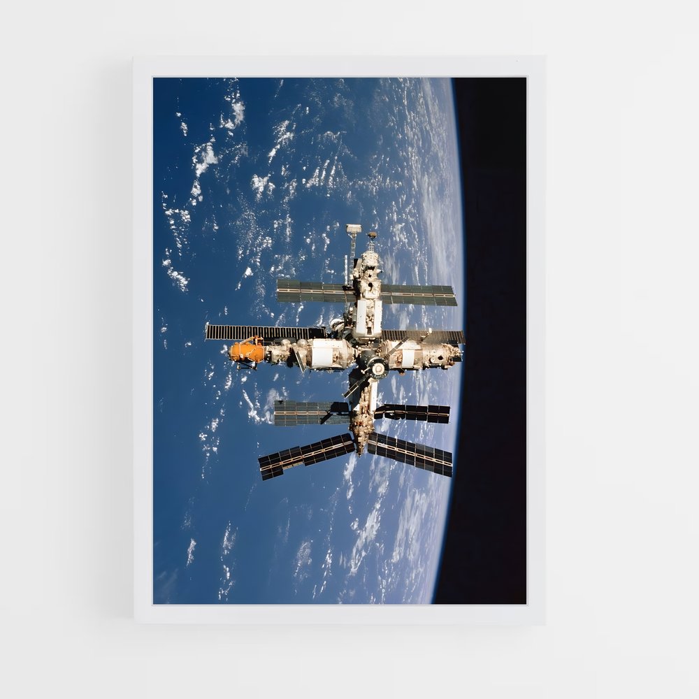 ap-international space station iss-7 cadre Blanc