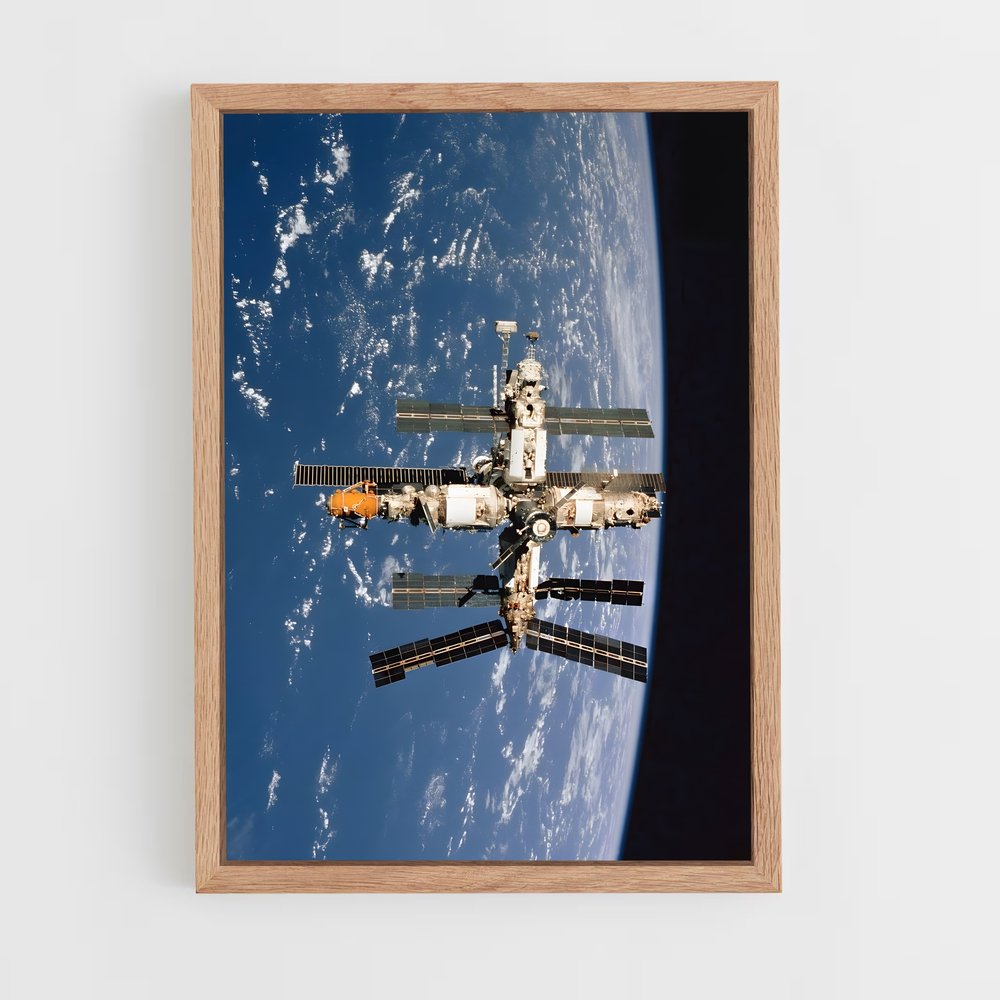 ap-international space station iss-7 cadre Bois clair