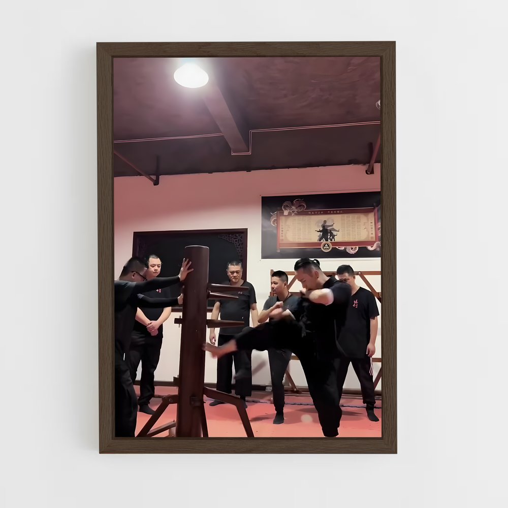 ap-international wing chun organization-2 cadre Bois foncé