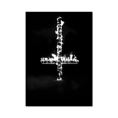 Poster Croix Enflammée