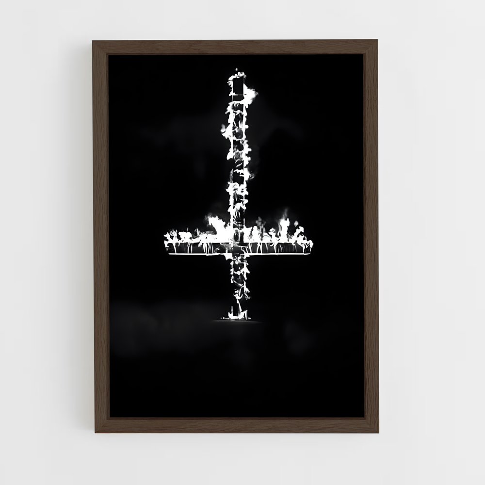 ap-inverted cross-4 cadre Bois foncé