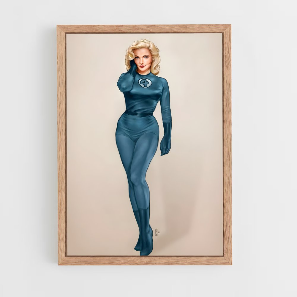 ap-invisible woman sue storm-3 cadre Bois clair