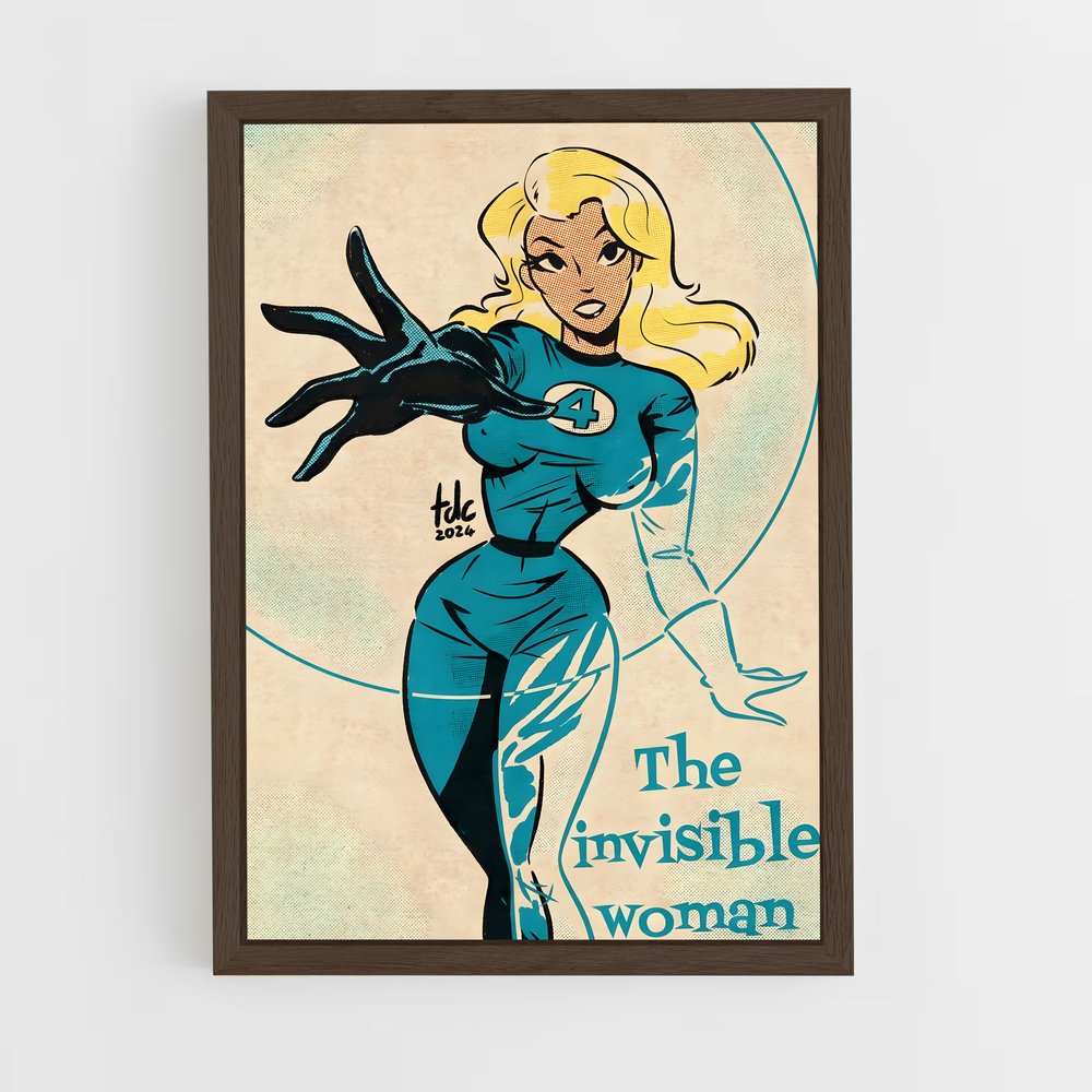 ap-invisible woman sue storm-4 cadre Bois foncé