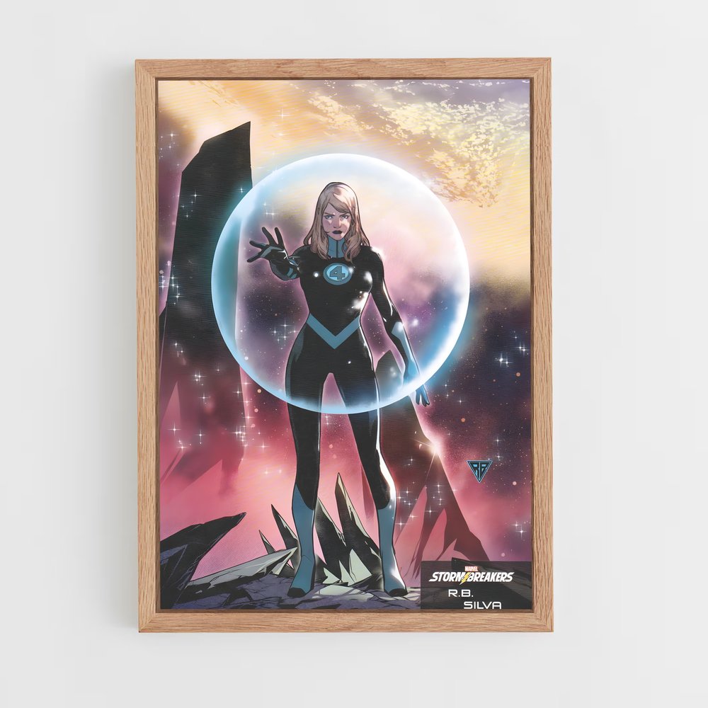 ap-invisible woman sue storm-7 cadre Bois clair
