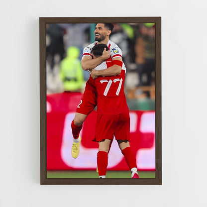 ap-iran national football team-4 cadre Bois foncé