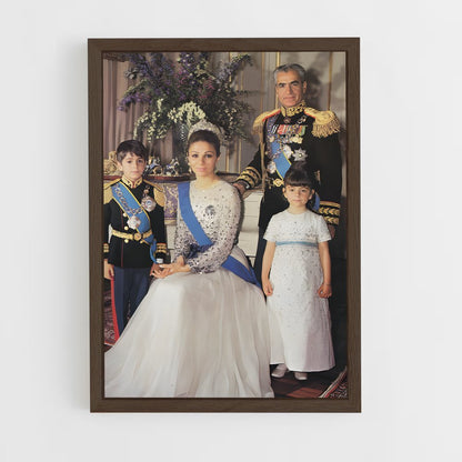 ap-iranian royal family-1 cadre Bois foncé