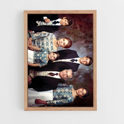 ap-iranian royal family-2 cadre Bois clair