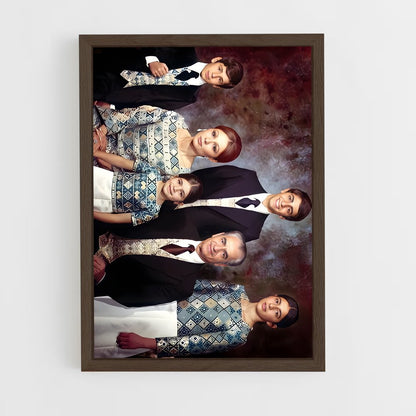 ap-iranian royal family-2 cadre Bois foncé