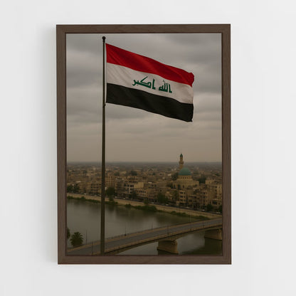 ap-iraq flag-2 cadre Bois foncé