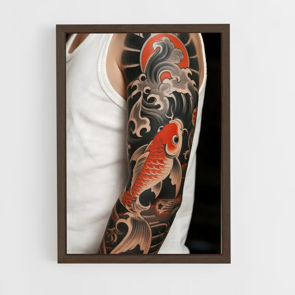 ap-irezumi-4 cadre Bois foncé