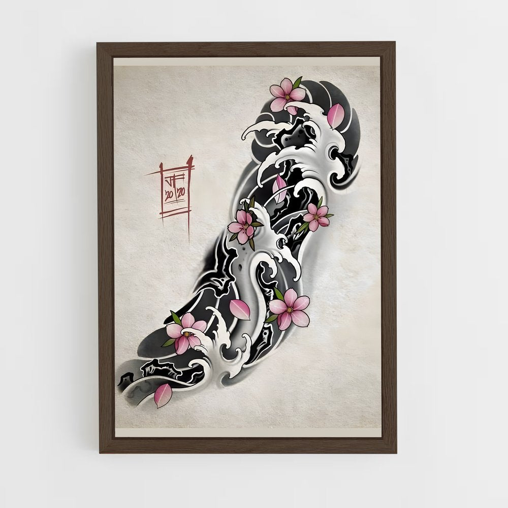ap-irezumi-7 cadre Bois foncé