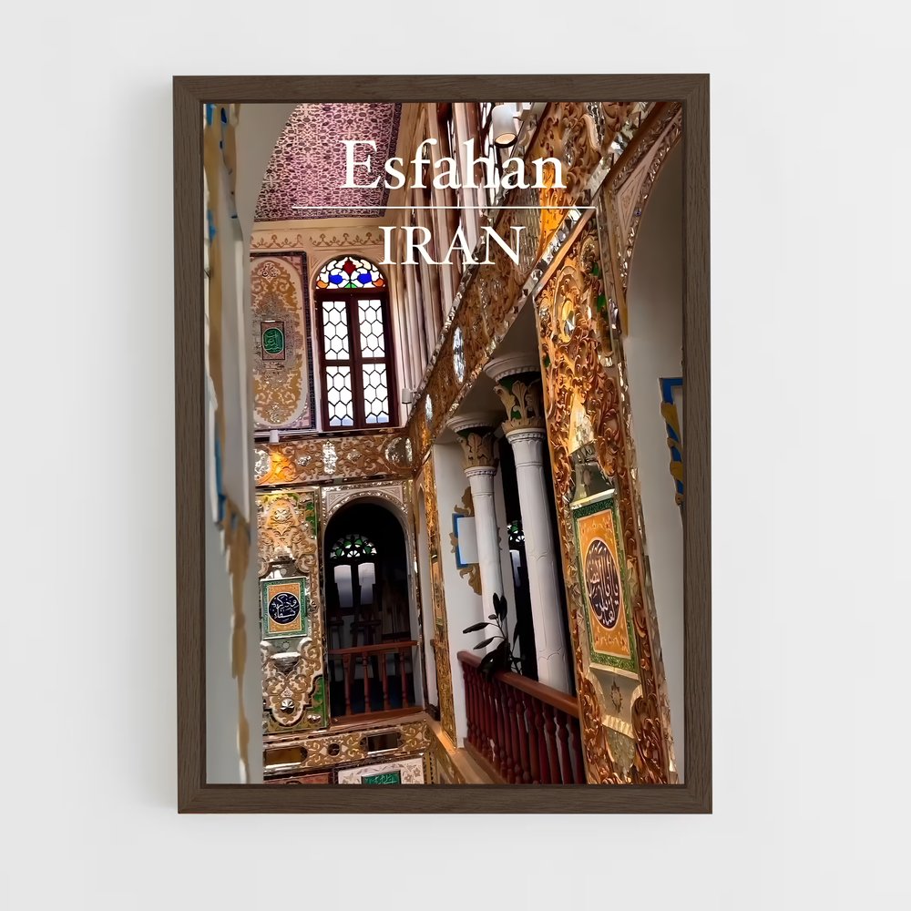 ap-isfahan-14 cadre Bois foncé