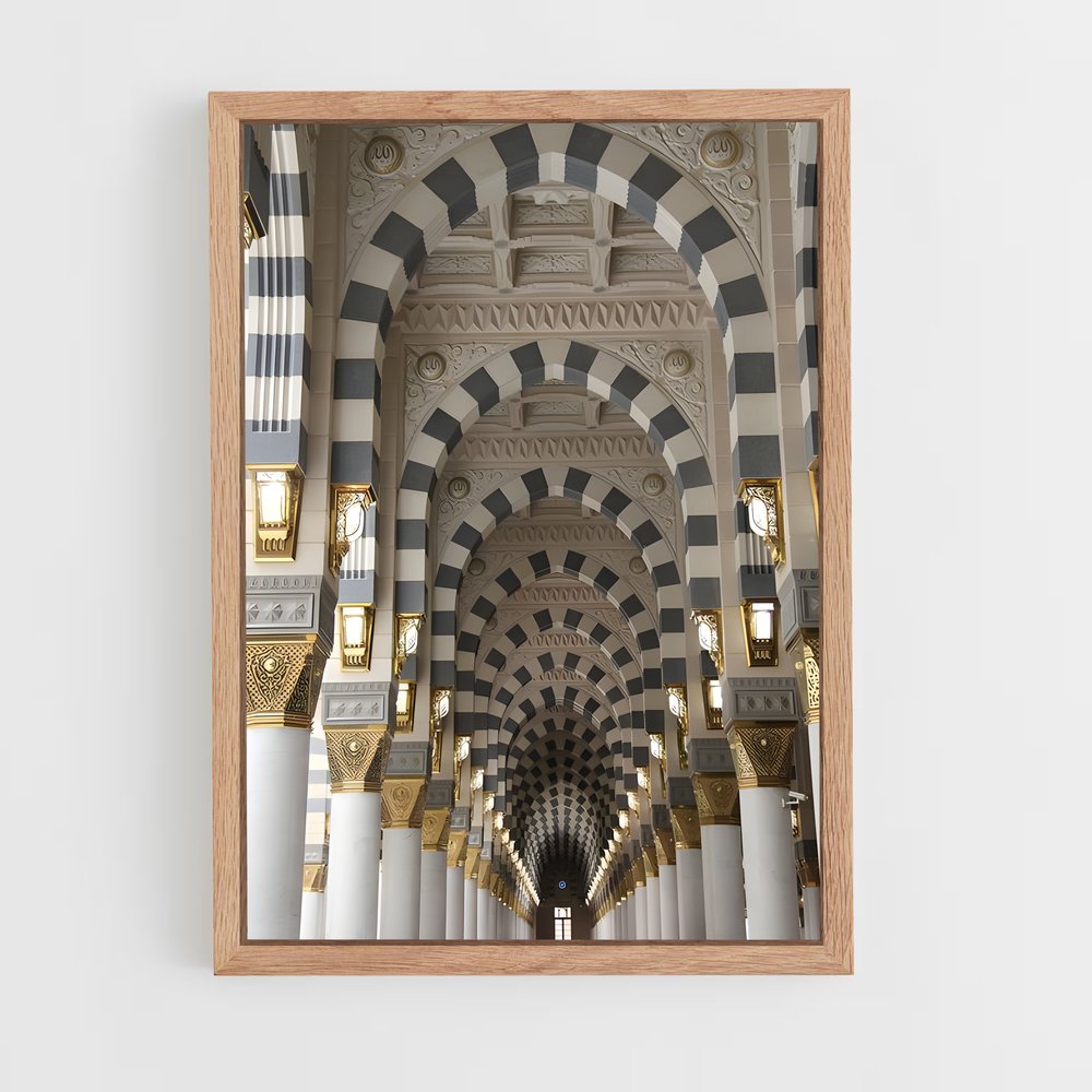ap-islamic architecture-17 cadre Bois clair