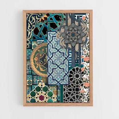 ap-islamic tiles-2 cadre Bois clair