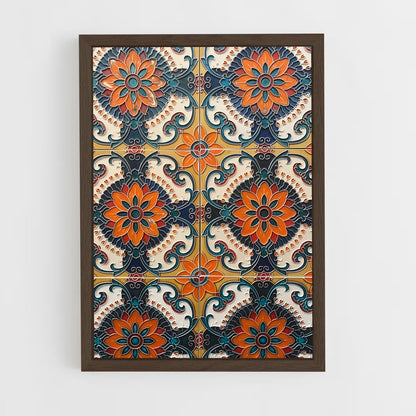 ap-islamic tiles-4 cadre Bois foncé