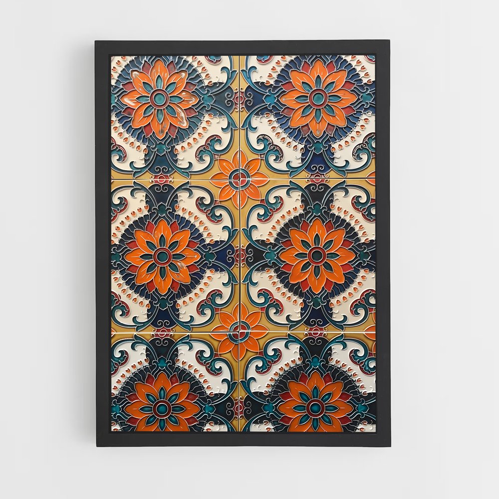 ap-islamic tiles-4 cadre Noir