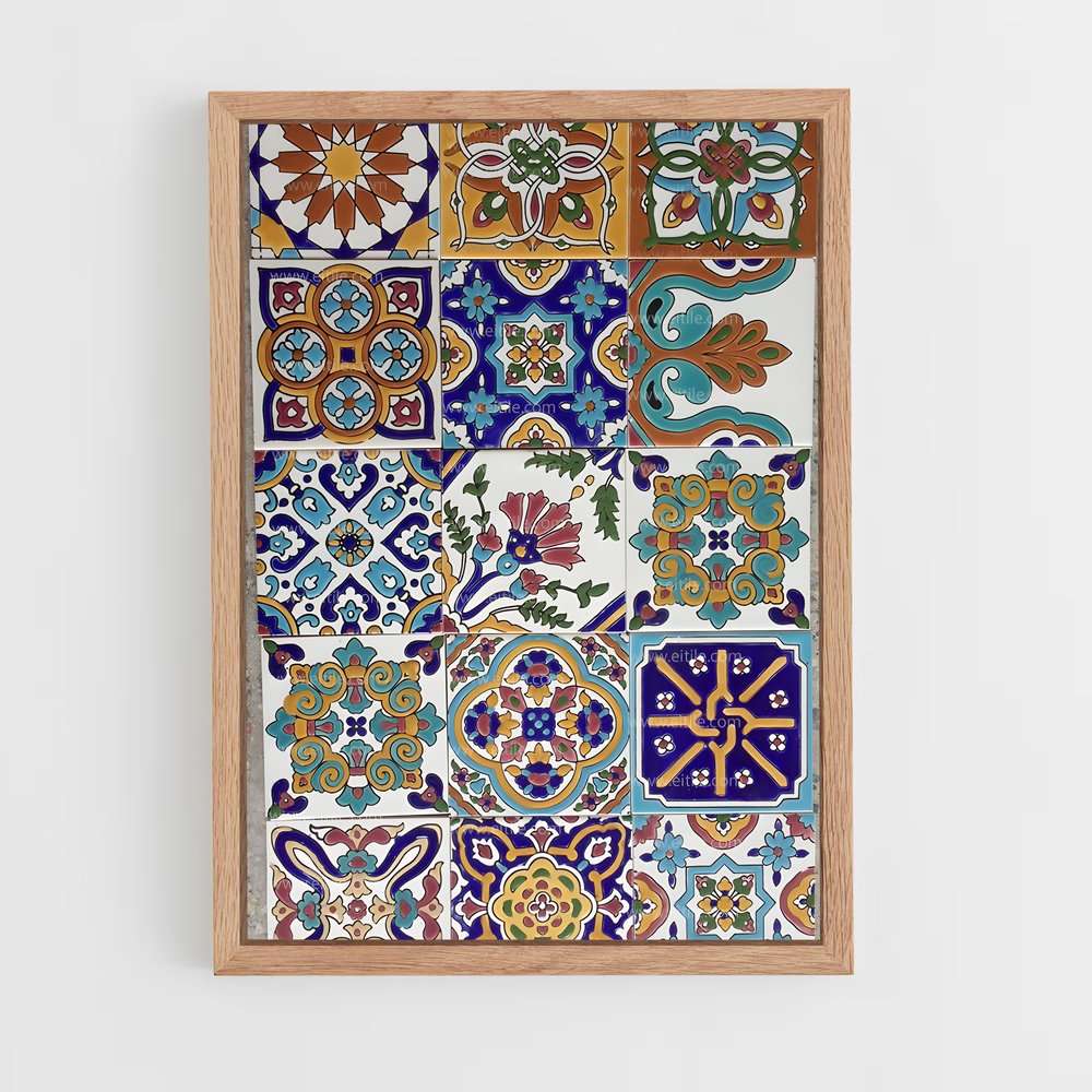 ap-islamic tiles-5 cadre Bois clair