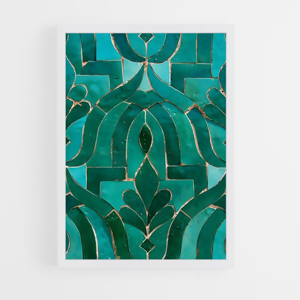 ap-islamic tiles-7 cadre Blanc