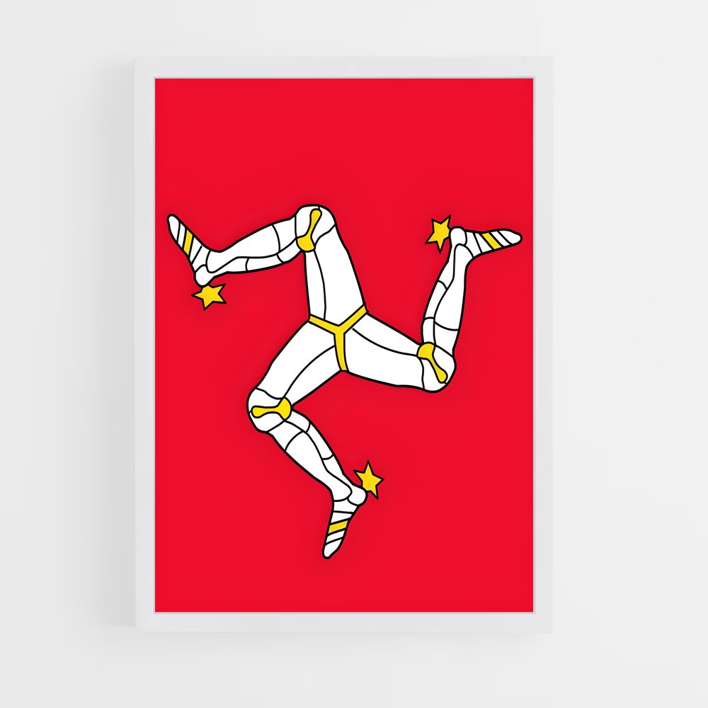 ap-isle of man flag-1 cadre Blanc