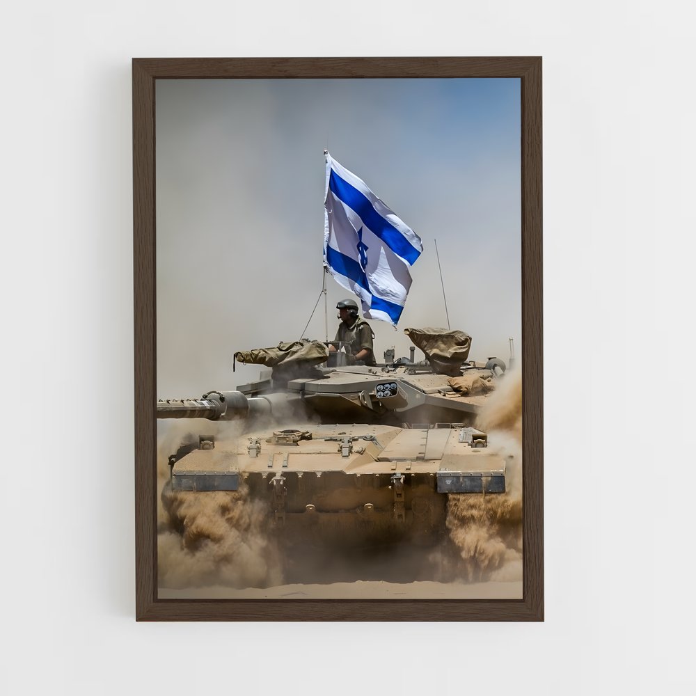 ap-israel flag-2 cadre Bois foncé