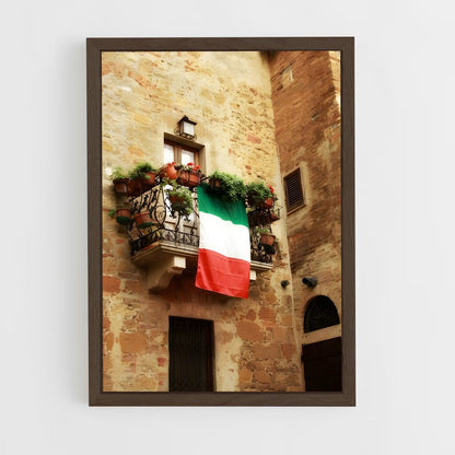 ap-italy flag-2 cadre Bois foncé