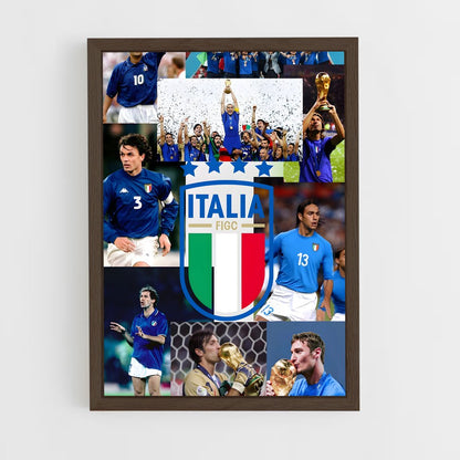 ap-italy national football team-3 cadre Bois foncé